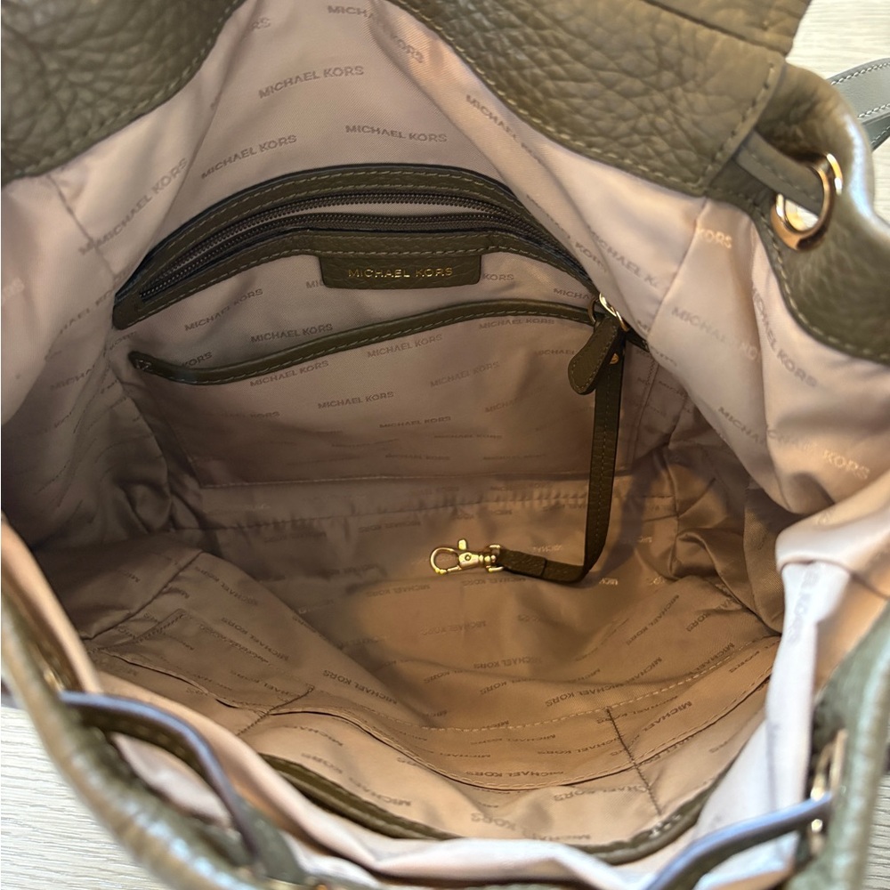 Micheal Kors Olive Green Backpack - Picture 4 of 6